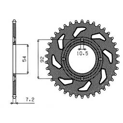 CORONA ACCIAIO YAMAHA (428) 49 D