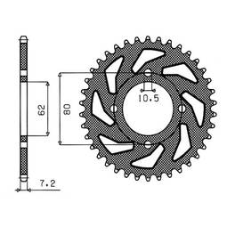 CORONA ACCIAIO YAMAHA (428) 51 D