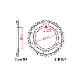 CORONA ACCIAIO YAMAHA (525) 43 D