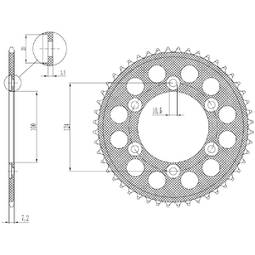 CORONA ALLUMINIO DUCATI (525) 42 D