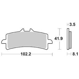 CP.PAST. FRENO DS DUCATI 1098 07