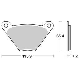 CP.PAST. FRENO ANT. HARLEY FL1200 ANT