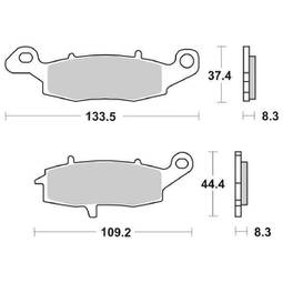 CP.PAST. FRENO ANT. KAWASAKI ZZR1100 DX