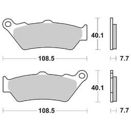 CP.PAST. FRENO ANT. 674-176 BMW F650 ANTERIORE