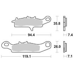 CP.PAST. FRENO ANT. SX SI KAWASAKI KWF 650/700