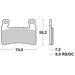 CP.PAST. FRENO ANT.DUAL CARBON VTR1000/SP1/CBR900RR