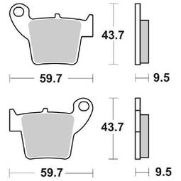 CP.PAST. FRENO POST. POST.SI SINT.HONDA CRF 450