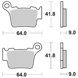 CP.PAST. FRENO POST. CS KTM 250 SXF 4T 06/