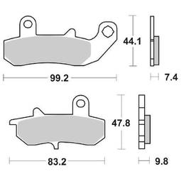 CP.PAST. FRENO POST. SUZUKI DR600SJ POST