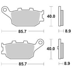 CP.PAST. FRENO POST. 158-753 POST.HONDA 250 JAZZ