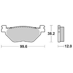 CP.PAST. FRENO POST. 169-768 MS YAMAHA 500 T-MAX 01/03