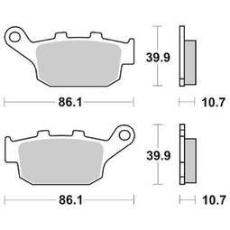 CP.PASTIG. FRENO POST. 161-614 CT POST. HONDA FORESIGHT