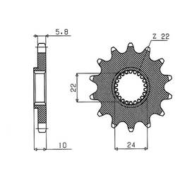 PIGNONE ACCIAIO APRILIA (520) 16 D