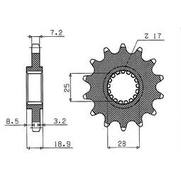 PIGNONE ACCIAIO APRILIA (525) 16 D