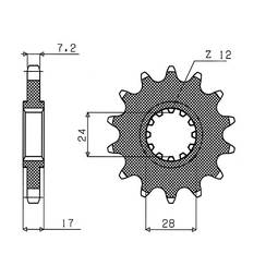 PIGNONE ACCIAIO HONDA (525) 15 D