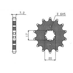 PIGNONE ACCIAIO HONDA/YAMAHA (428) 15 D