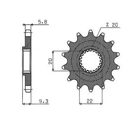 PIGNONE ACCIAIO KAWASAKI (520) 13 D