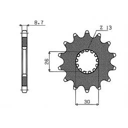 PIGNONE ACCIAIO TRIUMPH (530) 19 D